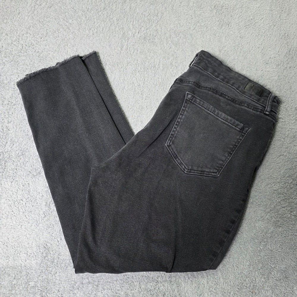 Sofia Jeans Womens 12 Adora Curvy Girlfriend Black Distressed Raw Hem Jeans